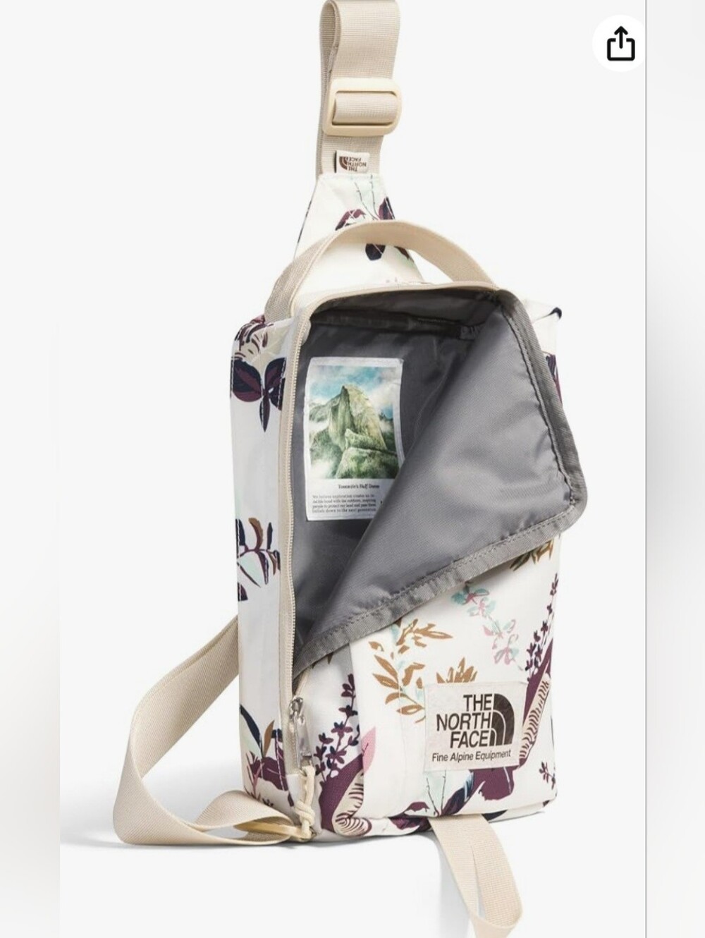 The North Face,Berkeley Field Sling Bag,  In Floral Neutral & Mauve - Picture 3 of 13
